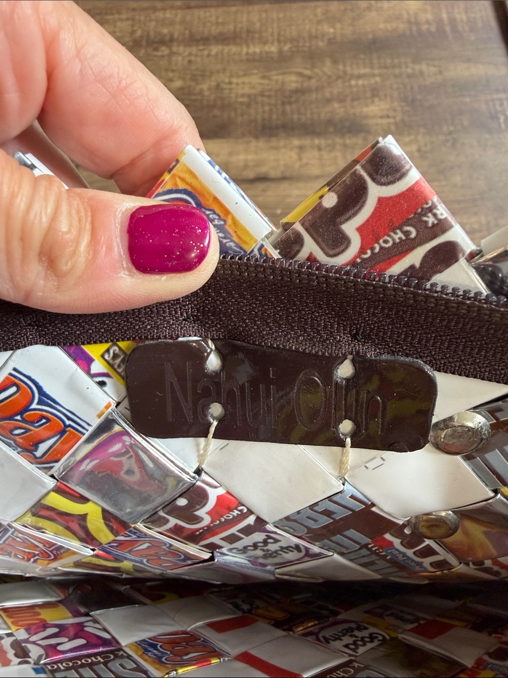 Nahui Ollin Candy Wrapper Purse New - Picture 2 of 5
